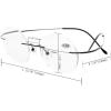 imageEyekepper Titanium Rimless Round Reading Glasses Circle Readers For MenGold