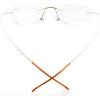 imageEyekepper Titanium Rimless Round Reading Glasses Circle Readers For MenGold