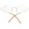 imageEyekepper Titanium Rimless Round Reading Glasses Circle Readers For MenGold