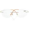 imageEyekepper Titanium Rimless Round Reading Glasses Circle Readers For MenGold