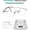 imageEyekepper Titanium Rimless Round Reading Glasses Circle Readers For MenGunmetal