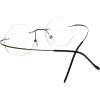 imageEyekepper Titanium Rimless Round Reading Glasses Circle Readers For MenGunmetal