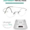 imageEyekepper Titanium Rimless Round Reading Glasses Circle Readers For MenSilver