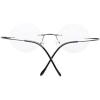imageEyekepper Titanium Rimless Round Reading Glasses Circle Readers Silver 43Black