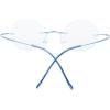 imageEyekepper Titanium Rimless Round Reading Glasses Circle Readers Silver 43Blue