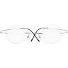 imageEyekepper Titanium Rimless Round Reading Glasses Circle Readers Silver 43Gunmetal