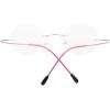 imageEyekepper Titanium Rimless Round Reading Glasses Circle Readers Silver 43Pink