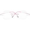 imageEyekepper Titanium Rimless Round Reading Glasses Circle Readers Silver 43Pink