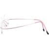 imageEyekepper Titanium Rimless Round Reading Glasses Circle Readers Silver 43Pink