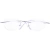 imageEyekepper Titanium Rimless Round Reading Glasses Circle Readers Silver 43Purple
