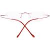 imageEyekepper Titanium Rimless Round Reading Glasses Circle Readers Silver 43Red