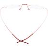 imageEyekepper Titanium Rimless Round Reading Glasses Circle Readers Silver 43Red