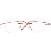 imageEyekepper Titanium Rimless Round Reading Glasses Circle Readers Silver 43Red