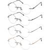 imageEyekepper Frameless Reading Glasses Women  Round Rimless Readers Men Red 2504 Pack MixblackGunmetalSliverGold