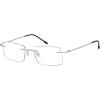 imageEyekepper Frameless Reading Glasses for Men Reading  Rectangle Rimless Reader Eyeglasses Black 225Silver