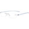 imageEyekepper Reader Small Lens Rimless Reading Glasses Men WomenBlue Arm