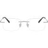 imageEyekepper Titanium Rimless Reading Glasses Readers Men Women Gunmetal 15Silverlens Width 53mm