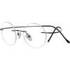 imageEyekepper Titanium Rimless Round Reading Glasses Circle Readers Silver 43Black