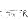 imageEyekepper Titanium Rimless Round Reading Glasses Circle Readers Silver 43Gunmetal