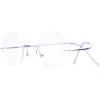 imageEyekepper Titanium Rimless Round Reading Glasses Circle Readers Silver 43Purple
