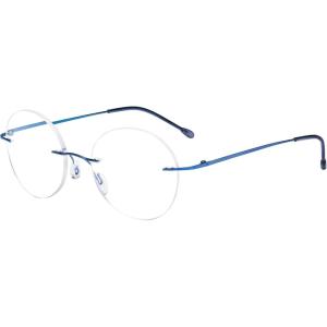 imageEyekepper Frameless Reading Glasses Women  Round Rimless Readers Men Red 250Blue