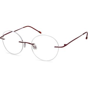 imageEyekepper Frameless Reading Glasses Women  Round Rimless Readers Men Red 250Red