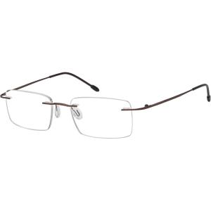 imageEyekepper Frameless Reading Glasses for Men Reading  Rectangle Rimless Reader Eyeglasses Black 225Brown