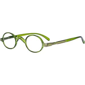 imageEyekepper Oval Round Reading Glasses Women Men Small Vintage Reader Eyeglasses Mini with Spring HingesGreen