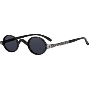 imageEyekepper Oval Round Reading Glasses Women Men Small Vintage Reader Eyeglasses Mini with Spring HingesGrey Lens