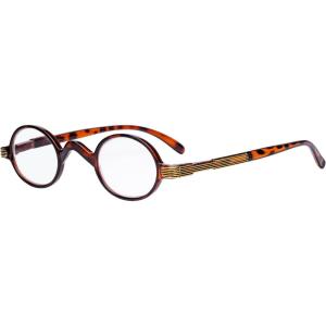 imageEyekepper Oval Round Reading Glasses Women Men Small Vintage Reader Eyeglasses Mini with Spring HingesTortoise