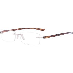 imageEyekepper Reader Small Lens Rimless Reading Glasses Men WomenTortoise Arm