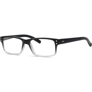 imageEyekepper Spring Hinges Vintage Reading Glasses Men with Case Grey Lens Sunshine ReadersBlackClear