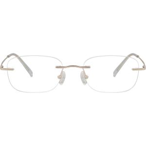 imageEyekepper Titanium Rimless Reading Glasses Readers Men Women Gunmetal 225Goldlens Width 51mm