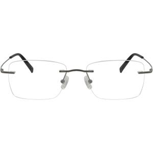 imageEyekepper Titanium Rimless Reading Glasses Readers Men Women Gunmetal 225Gunmetallens Width 53mm