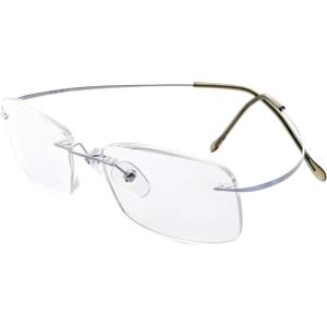 imageEyekepper Titanium Rimless Reading Glasses Readers Men Women Gunmetal 225Lens Width 51mmsilver