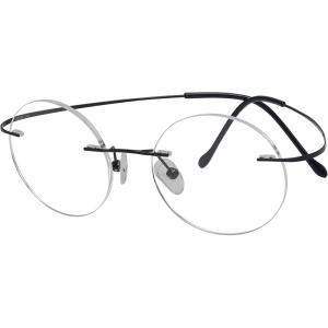 imageEyekepper Titanium Rimless Round Reading Glasses Circle Readers For MenBlack