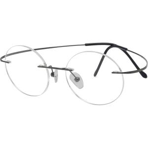 imageEyekepper Titanium Rimless Round Reading Glasses Circle Readers For MenGunmetal