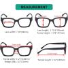 imageEyekepper Ladies Reading Glasses  Oversized Square Design Readers for Women RedBlack