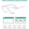 imageEyekepper Ladies Reading Glasses  Oversized Square Design Readers for Women RedTransparent