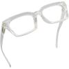 imageEyekepper Ladies Reading Glasses  Oversized Square Design Readers for Women RedTransparent