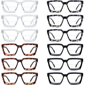 imageEyekepper 4pack Bifocal Reading Glasses Women Stylish Bifocal Readers12 Pack Mix  Br2003