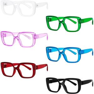 imageEyekepper Reading Glasses for Women Large Frame Readers Eyeglasses Oversize  White 1506 Pack Mix Color