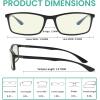 imageEyekepper 4 Pack Blue Light Filter Glasses Retro Small Lens Computer Reading Glasses10 Pack Black Frame  Cg113