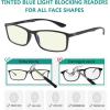 imageEyekepper 4 Pack Blue Light Filter Glasses Retro Small Lens Computer Reading Glasses10 Pack Black Frame  Cg113