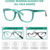 imageEyekepper 4 Pack Reading Glasses Blue Light Blocking Large Frame Computer Readers 15012 Pack Mix  R2030