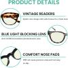 imageEyekepper 4 Pack Reading Glasses Blue Light Blocking Square Computer Glasses Readers Women 15012 Pack Mix  Uvr9110