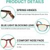 imageEyekepper 4pack Reading Glasses Blue Light Blocking Women Oversized Round Computer Readers 15012 Pack Mix  Uvr079d