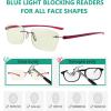 imageEyekepper 4pack Reading Glasses Blue Light Blocking Women Oversized Round Computer Readers 15012 Pack Mix  Uvr14009