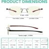 imageEyekepper 4pack Reading Glasses Blue Light Blocking Women Oversized Round Computer Readers 15012 Pack Mix  Uvr14009