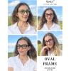 imageEyekepper 4pack Reading Glasses Blue Light Blocking Women Readers Oval Lens 15Blue Light Blocking Reading Glasses